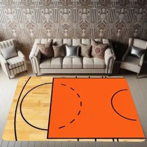 Printed Basketball Court Mat Sports Scene Mat Basketball Court Decoration Mat Indoor and Outdoor Carpet Home Decoration