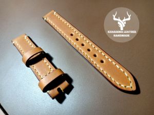 strap jam tangan kulit original/ strap jam tangan kulit handmade/custom ukuran dll kr016
