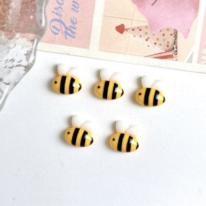 30PCS Novelty Cute Bee Flower Resin Nail Charms Creative Brown Series Honey Can Nail Art Decorations DIY Hairpin Nails Materials