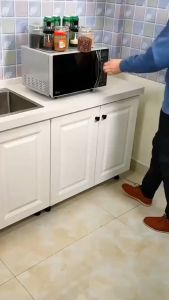 Kitchen Shelf Double-layer Microwave Oven Shelf Oven Electric Rice Cooker Shelf Perforation-free Multi-function Table Top