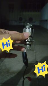 Lampu LED Laser Utama Motor Mobil D2 2Warna H4 Nyala Putih Kuning