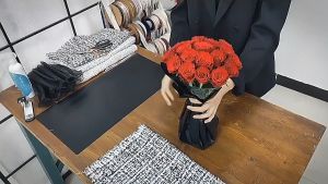 Kain tweed Korean wrapping Buket Bunga Tweet Katun 1.5 Meter / Kain Pembungkus Bouquet KB6268