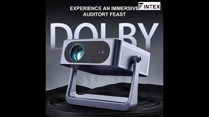 TRIMAS&FINTEX Projector 18000Lumen 4K Auto Focus360° rotation Full HD Wifi Bluetooth HDMI Home Cinema 800ANSI Free Angle Adjustment