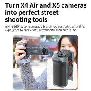 For Insta360 X5 Bluetooth Remote Control Photography Grip Street-Photography for Insta 360 X5 X4 Air Action Camera Accessories