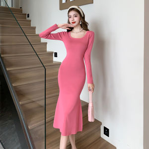 ชุดเดรสยาวคลุมเข่าแบบมีฮู้ดแขนยาวสไตล์สตรีทแฟชั่นสำหรับฤดูใบไม้ร่วงและฤดูหนาวสำหรับผู้หญิง