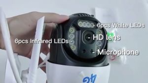 V380 Pro 4G Sim Card Full HD Waterproof CCTV Wireless Outdoor PTZ Speed Dome Smart IP Camera 360 IR Color Night Vision