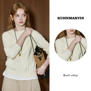KUHNMARVIN | Áo Sweater Mùa Đông Màu Sắc Sạch Đơn Giản