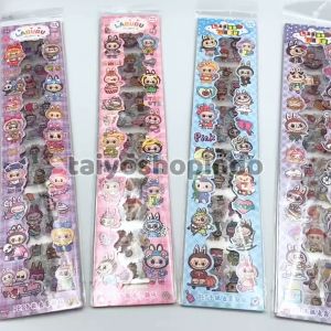 TAIYO Sticker Aesthetic Panjang Sanrio Labubu 6x36cm 2D Stiker Pack Isi 16 Lembar Premium Waterproof