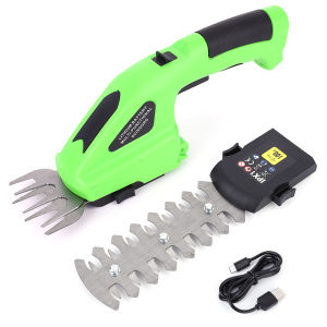 2 in 1 Handheld Hedge Trimmer Rechargeable Grass Cutter Garden Pruning Shears Weeding Pruning Mower for Garden Yard Lawn