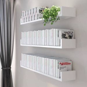 Wall-Mounted Bedside Bookshelf Storage Organizer Artistic Style Dormitory Furniture Hanging Shelf Student Bedroom Decor