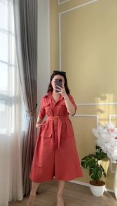 CJ FASHION - DRESS 2222 DAKOTA POCKET BUTTON MIDI DRESS PREMIUM