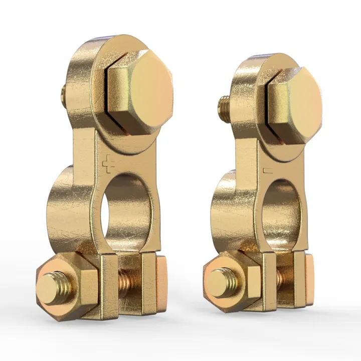 LST 2PCS 12V/24V Battery Terminal Clamp Connectors Heavy-Duty Battery ...