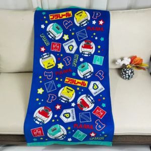Pure Cotton Cartoon Cute Car Train High Speed Railway Bath Towel Beach Towel Soft Absorbent New Dry Quick Drying Home Textile