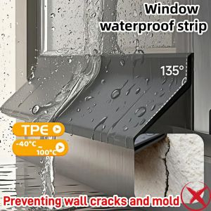 0.5m-2m Home Window Water Blocking Self-Adhesive Waterproof Baffle Easy Installation Sealing Ainproof Water Backflow Rain Protection