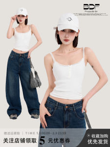 เสื้อกั๊กลูกไม้สีขาว แขนกุด สำหรับผู้หญิง ฤดูร้อน เสื้อชั้นในเซ็กซี่ สไตล์อเมริกัน กระโปรงสั้น แฟชั่นฤดูร้อน