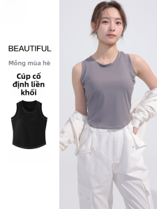 MiiOW | Áo ba lỗ nữ mùa hè mỏng kiểu dáng một mảnh có đệm ngực Áo lót bó sát Áo ba lỗ ngọt ngào Pure E-commerce Channel