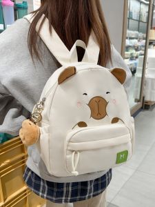 Cute Otter Backpack Casual Dual Shoulder Bag for High School And Junior High School Girls Soft Versatile Spring Trip Backpack