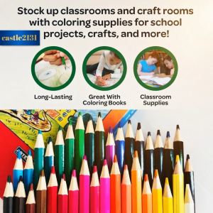 Colored Pencils 12 Colors Vibrant Drawing Coloring Set Smooth Core Wooden Pencils for School Art Sketching Kids Students Durable Easy Grip