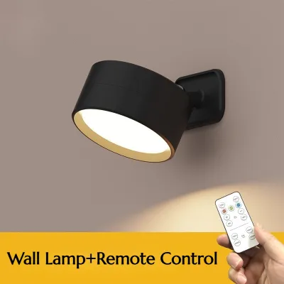 XIWANGFire | 1-4PCS LED Wall Lights with RemoteRechargeable Wall Mounted Reading Sconces Lamp 2000mAh 3 Colors & Dimmable Magnetic 360° Rot