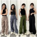 KULOT CARGO DRILL - CELANA CARGO WANITA - CARGO PANTS. 
