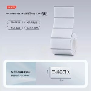Giấy In Chuyển Nhiệt Tự Dính Niimbot M2/M3 Nhãn Trong Suốt Nhãn Trong Suốt Chống Nước Chống Rách Nhãn Dán Niêm Phong Trong Suốt Cho Thương Mại Điện Tử