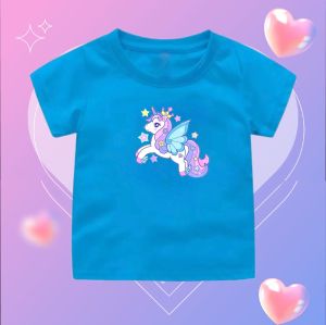 Kaos Anak Perempuan Kuda Pony Bahan Lembut