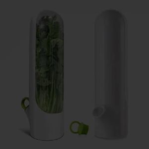 Herb Saver for Refrigerator Storage Container Fresh Herb Keeper Vanilla Vegetables Preservation Bottle for Cilantro/Mint/Parsley