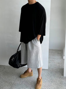 DAVID&ME | Oversized Cool Breathable Mens Short Sleeve T-Shirt 3/4 Sleeves