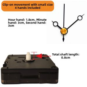 Silent Long Shaft DIY Clock Mechanism with Sweep Second Hand