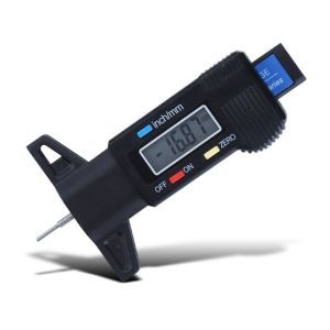Pintudy Digital Tire Tread Depth Gauge Caliper LCD Car Tire Measurer 0-25mm Tool for Vehicle Tire Repair