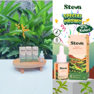 Promo 2 Pcs STEVA – Gula Stevia untuk Diabetes dari Daun Stevia Rebaudiana Grade A