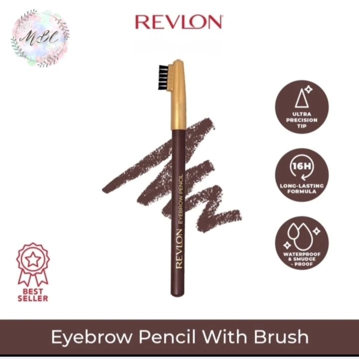 REVLON Eyebrow Pencil with Brush - Dark Brown - Pensil Alis Cokelat Gelap