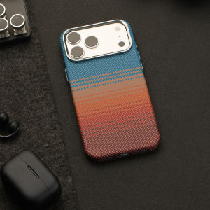 Kevlar Carbon Fiber Texture Case For IPhone 18 Air 17 16 15 14 13 ProMax For Magsafe Magnetic Hard PC Shockproof Protector Cover