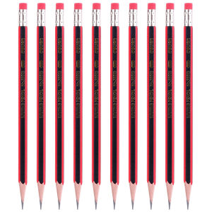deli | Deli 2B/HB Classic Hexagonal Pencil With Eraser Log Lead-Free Non-Toxic Smooth Writing Office School Stationery