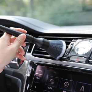 Multifunctional Portable Car Crevice Nylon Soft Brush Handle Duster Brush Automotive Interior Detailing Cleaning Tool