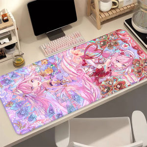 Bandai | Honkai Impact 3 Elysia Mouse Pad Anime Game Large Gaming Mousepad Rubber Lock Edge Desk Mat for Gamer Computer Keyboard Pad