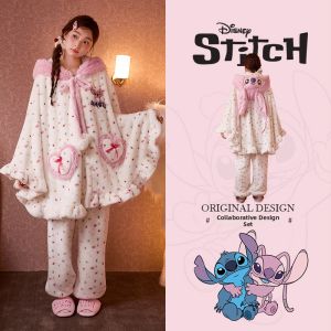 GONGDIE | Heat Retention Thick Coral Fleece Womens Pajamas