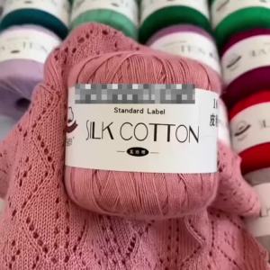 50g/PC Silk Lace Cotton Milk Crochet Yarn Baby Hand-Knitted Warm Soft Knitting Thread for Hand Knitting Supplies Cross Stitch
