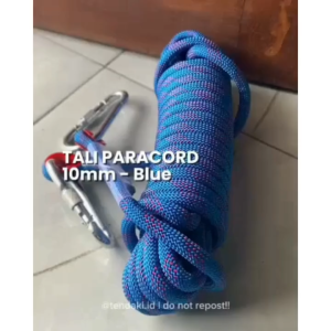 COD TaffSPORT Tali Paracord Panjat Tebing 30 meter Super Kuat Climbing Rope Steel Buckle 10mm - 24KN
