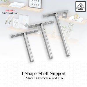(1PC) 3/4/5 Inches Invisible Shelf Support Bracket T-Shaped HEAVY DUTY Round Concealed Wall Metal