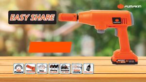 PUMPKIN อัดฉีดน้ำแรงดันสูง รุ่น INF-35WG (50319) 20V 35บาร์ (แบต2แอมป์ 1ก้อน+แท่นชาร์จ) อัดฉีด ทำความสะอาด ไร้สาย ล้างรถ เครื่องฉีดน้ำ