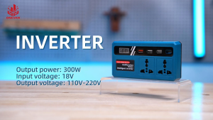 YOFIDRA 300W Cordless Power Inverter DC 110V To 220V 2 Port Inverter Adapter Power Home Emergency Backup power supply Outdoor portable For Makita 21V Battery