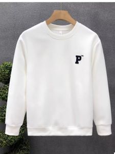 Print Casual Sweatshirt & Trendy Bottoming Shirt: 2023 Autumn & Winter New Arrival Men's Versatile Round Neck Pullover Coat