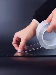 Nano Traceless Adhesive Tape Reusable Double Sided Tape - High Adhesion Transparent Non-Residue Easy to Peel Versatile Use