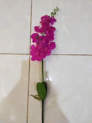 BUNGA ANGGREK LATEK/BUNGA ARTIFISIAL/BUNGA HIAS/BUNGA PLASTIK/BAHAN LATEK TEBAL
