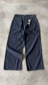 Nhập LAZFASHION88 giảm 20% đơn 149k - Quần Jean Ống Rộng DAPPERANDMORE Loose Fit Raw Denim Pants Hiệu Ứng Xước Phối 5 Nút - Blue