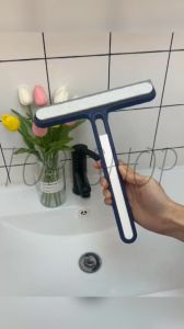 TOP SHOP Multi-Functional 3 in 1 Glass Cleaning Brush Double-Sided Wiper Mirror Wiper Glass Window Cleaner SqueegeeShower Doors Bathroom Mirrors and Car Windows Glass Doors