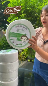 Combo 3 - 5 -10 Giấy vệ sinh công nghiệp cuộn lớn Bảo Bảo - Mềm Mịn Không Bụi Tan Nhanh Trong Nước