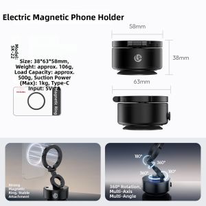 Ulanzi | Magnetic Suction Phone Bracket Electric Desk & Car Navigation