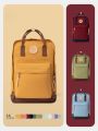 CanvasRepublic Women's Outdoor Travel Backpack Computer Bag Student Bookbag Polyester Zipper Korean Style Vertical Square Bag. 